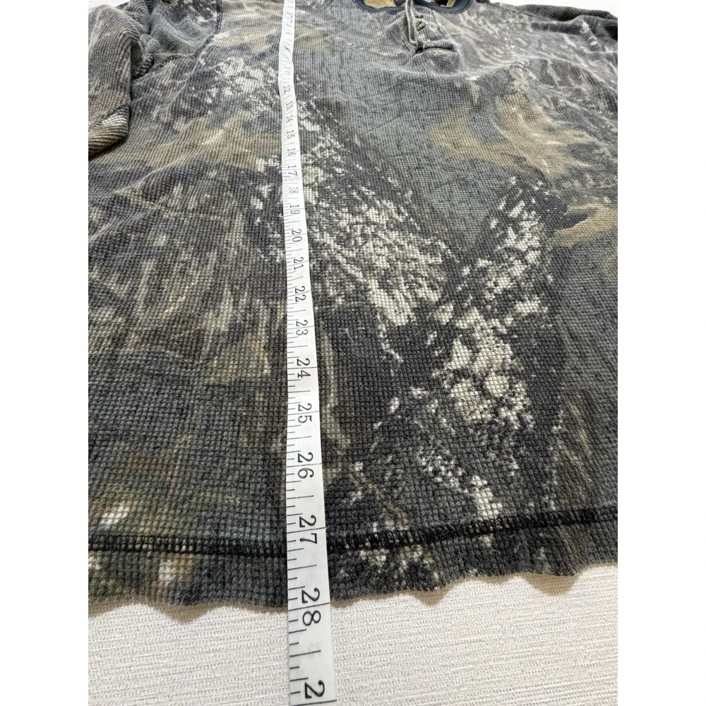Canyon Guide Outfitters Camo Thermal Shirt Henley Waffle Layered XL Hunting